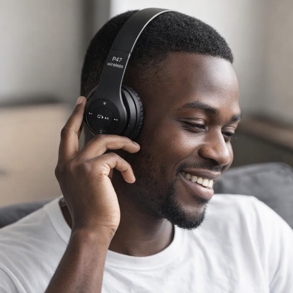 Casque pliable sans fil P47 Bt5.0 sur oreilles