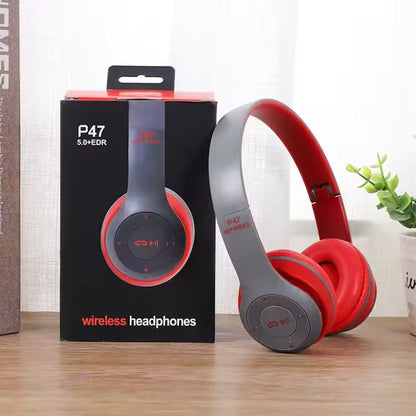 Casque pliable sans fil P47 Bt5.0 sur oreilles