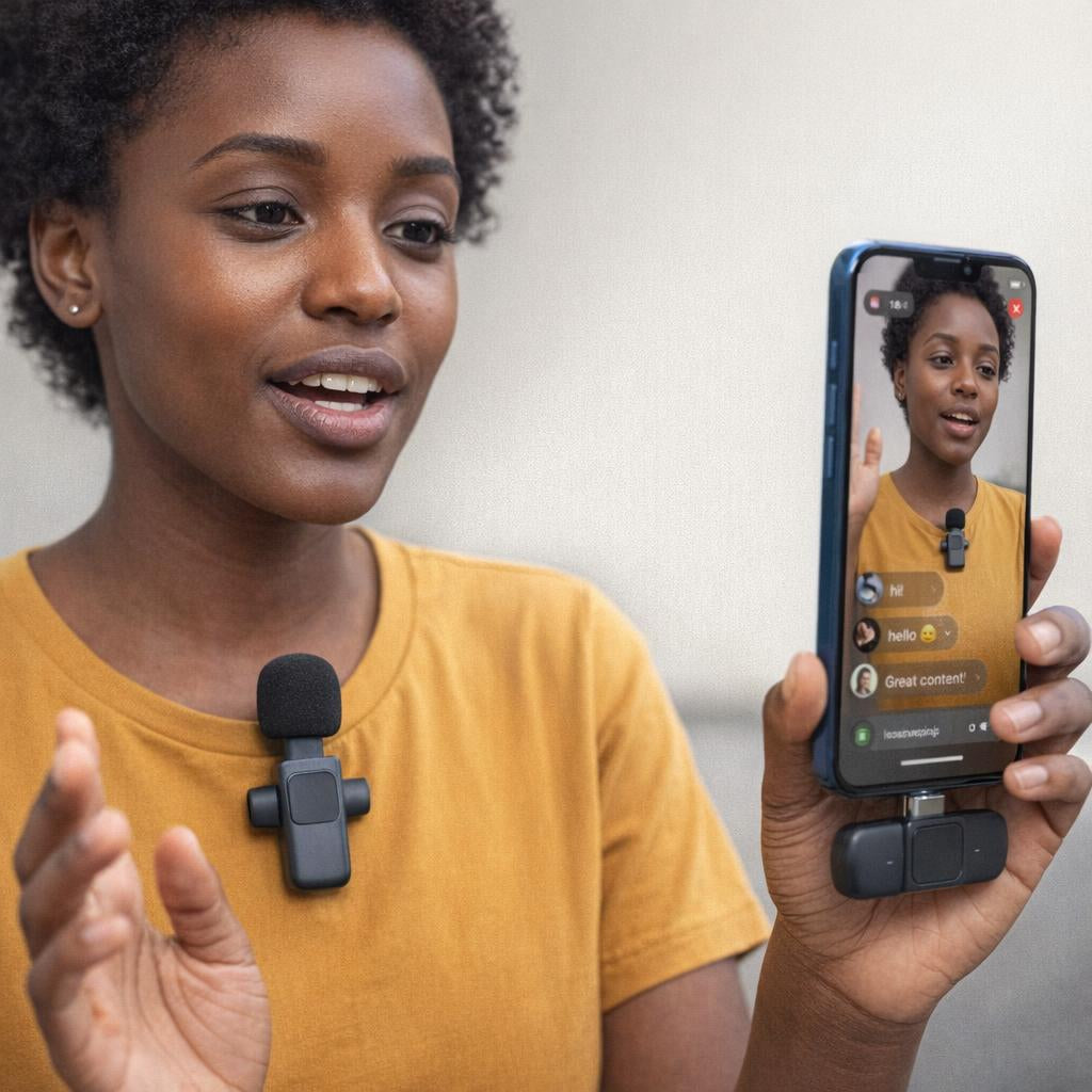 Microphone Lavalier Sans Fil Mini 2022 - 2 Récepteurs, Compatible Smartphone, Idéal pour Vlogging et Conférences, Micro Professionnel 2.4G, Enregistrement Audio, Vidéos Courtes, Portable et Abordable.