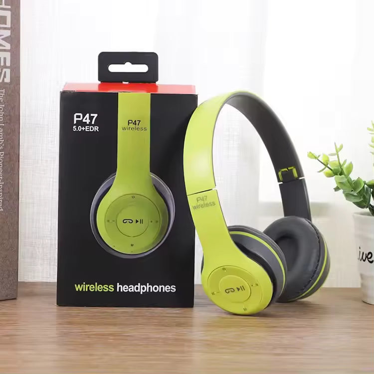 Casque pliable sans fil P47 Bt5.0 sur oreilles