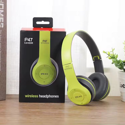 Casque pliable sans fil P47 Bt5.0 sur oreilles