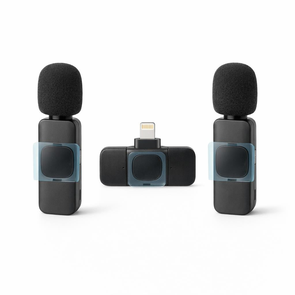 Microphone Lavalier Sans Fil Mini 2022 - 2 Récepteurs, Compatible Smartphone, Idéal pour Vlogging et Conférences, Micro Professionnel 2.4G, Enregistrement Audio, Vidéos Courtes, Portable et Abordable.