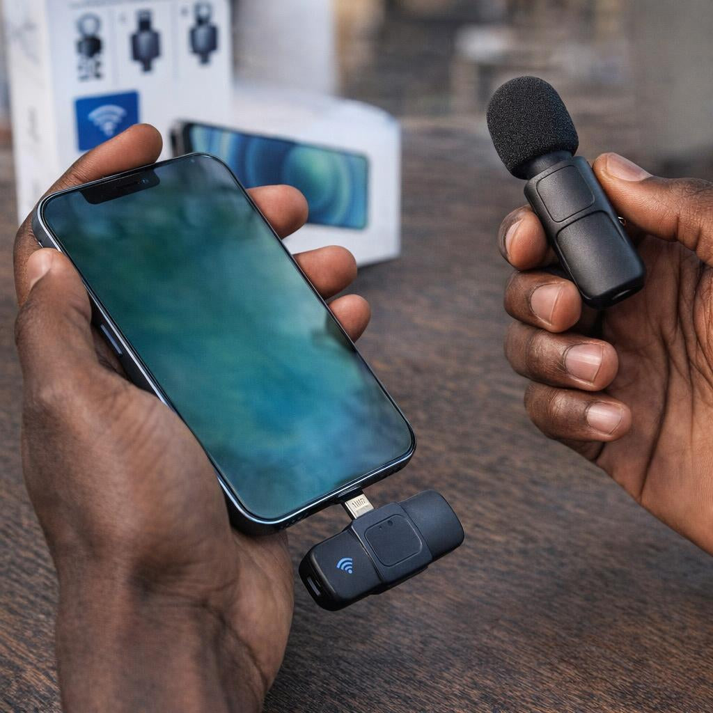 Microphone Lavalier Sans Fil Mini 2022 - 2 Récepteurs, Compatible Smartphone, Idéal pour Vlogging et Conférences, Micro Professionnel 2.4G, Enregistrement Audio, Vidéos Courtes, Portable et Abordable.